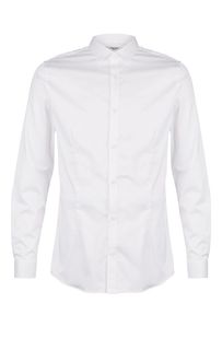 Приталенная белая рубашка из хлопка Jack & Jones