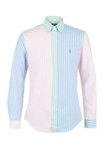 Хлопковая рубашка в полоску с длинными рукавами Polo Ralph Lauren
