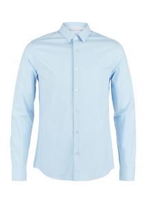 Синяя хлопковая рубашка в классическом стиле Calvin Klein Jeans