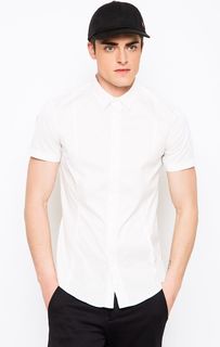 Белая рубашка с короткими рукавами Armani Jeans