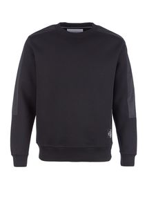 Хлопковый свитшот черного цвета Calvin Klein Jeans