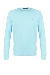 Хлопковый свитшот голубого цвета Polo Ralph Lauren