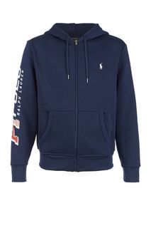 Толстовка синего цвета на молнии Polo Ralph Lauren