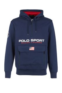 Толстовка синего цвета с капюшоном Polo Ralph Lauren