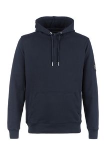 Синяя хлопковая толстовка с капюшоном Calvin Klein Jeans