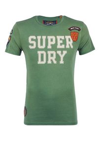 Хлопковая футболка с нашивками Superdry