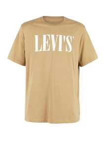Бежевая хлопковая футболка с принтом Levis®