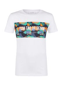 Футболка из хлопка с принтом Tom Tailor Denim