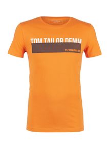 Хлопковая футболка с короткими рукавами Tom Tailor Denim