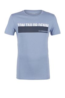 Хлопковая футболка с короткими рукавами Tom Tailor Denim