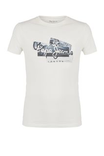 Футболка из хлопка с круглым вырезом Pepe Jeans