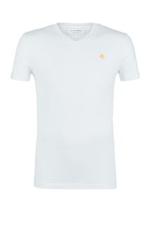 Футболка из хлопка белого цвета Tom Tailor Denim