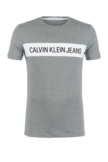 Хлопковая футболка с круглым вырезом Calvin Klein Jeans