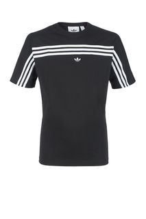 Черная хлопковая футболка с короткими рукавами Adidas Originals