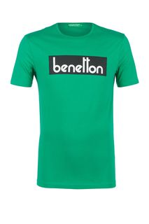 Футболка из хлопка с логотипом бренда United Colors of Benetton