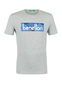 Футболка из хлопка с логотипом бренда United Colors of Benetton