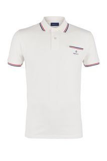 Белая футболка поло с карманом Gant