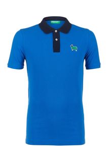 Футболка поло из хлопка с нашивкой United Colors of Benetton