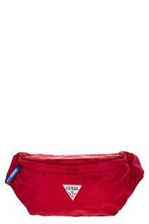 Текстильная поясная сумка красного цвета Guess