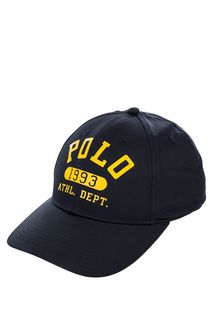 Синяя бейсболка с логотипом бренда Polo Ralph Lauren