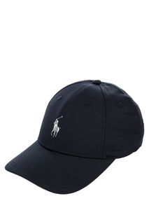 Синяя бейсболка с логотипом бренда Polo Ralph Lauren