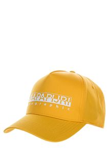Желтая бейсболка с логотипом бренда Napapijri