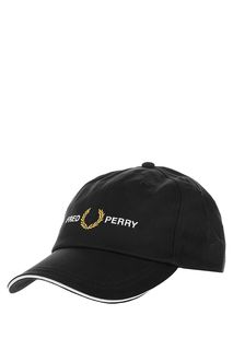 Бейсболка из хлопка с логотипом бренда Fred Perry