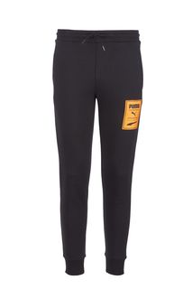 Черные хлопковые брюки джоггеры Puma