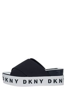 Текстильные сабо синего цвета Dkny