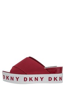 Текстильные сабо красного цвета Dkny