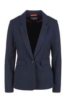 Синий приталенный пиджак в классическом стиле Tom Tailor