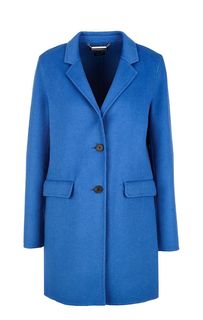 Синее шерстяное пальто с карманами Tommy Hilfiger
