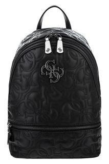 Рюкзак черного цвета на двухзамковой молнии Guess