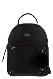 Вместительный черный рюкзак с тонкими лямками Aldo