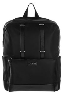 Текстильный черный рюкзак на молнии Guess