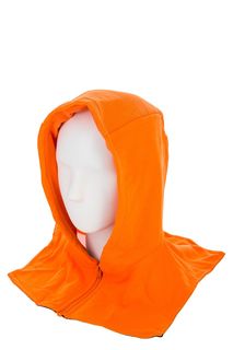 Оранжевая шапка-капюшон из хлопка UNU Clothing