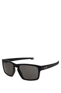 Солнцезащитные очки в черной матовой оправе Silver Oakley