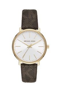 Часы с монограммой бренда на ремешке Pyper Michael Kors