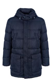 Пуховик с карманами и съемным капюшоном Armani Exchange