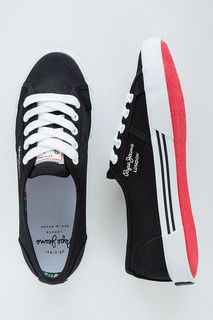 Текстильные кеды черного цвета Pepe Jeans
