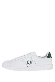 Кожаные кеды с логотипом бренда Fred Perry