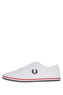 Текстильные кеды белого цвета Fred Perry