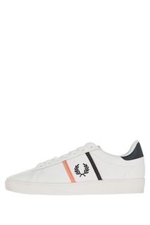 Кожаные кеды с логотипом бренда Fred Perry