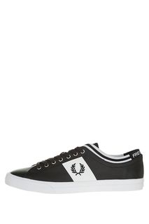 Кожаные кеды с текстильной отделкой Fred Perry