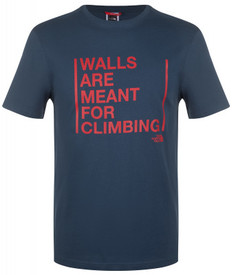 Футболка мужская The North Face Walls Are For Climbing, размер 46