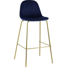 Стул барный Stool Group Валенсия велюр синий/золотые ножки BC-91003B HLR-69