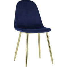 Стул Stool Group Валенсия велюр синий/золотые ножки DC-93025I HLR-69