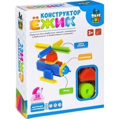 Конструктор пластмассовый Bondibon Ёжик-вертолёт, 38 деталей (ВВ2572)
