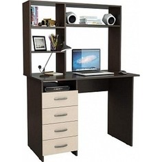 Стол письменный Мастер Милан с надставкой венге/дуб молочный М-0Н-ВМ-ДМ