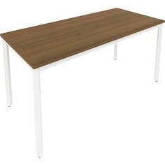 Стол письменный на металлокаркасе Riva Slim С.СП-6 орех/белый металл 158x72x75